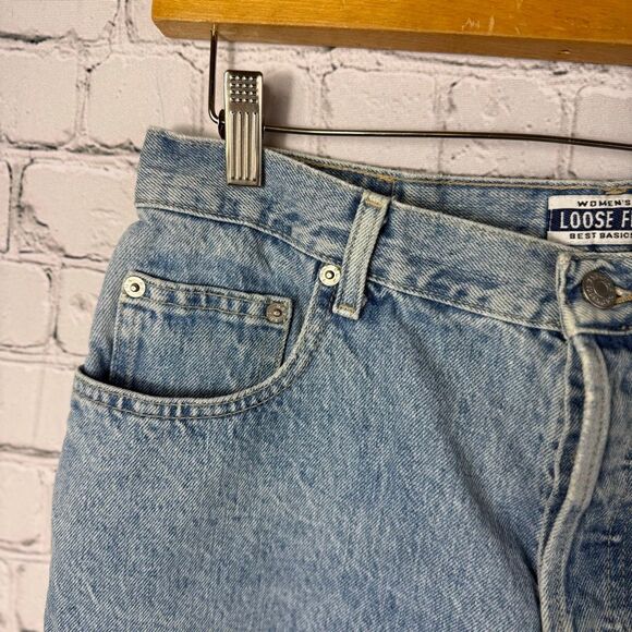 Vintage Gap Loose Fit Cuffed Jean Shorts Y2K Button Fly Size Size 12 C - Picture 3 of 11